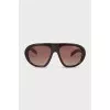 Brown sunglasses with logo