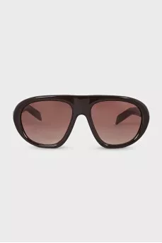 Brown sunglasses with logo