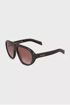 Brown sunglasses with logo