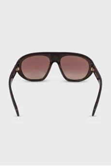 Brown sunglasses with logo