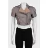 Brown cropped jacket