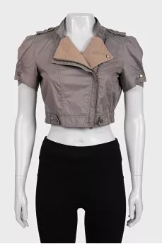Brown cropped jacket