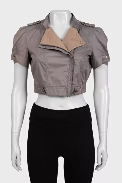 Brown cropped jacket