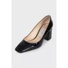 Black patent leather shoes