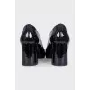 Black patent leather shoes