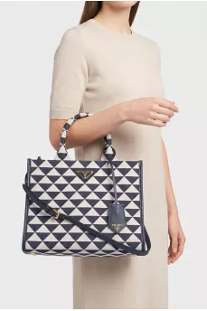 Printed textile tote