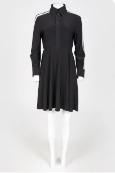 Black dress with white sleeves