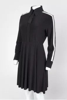 Black dress with white sleeves