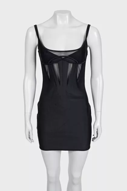 Black bodycon dress by Mugler x H&M