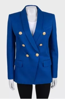Double-breasted jacket with accent buttons