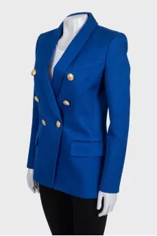 Double-breasted jacket with accent buttons