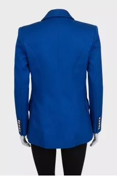 Double-breasted jacket with accent buttons