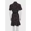 Fitted dress with printed tag