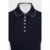 Blue pleated dress with tag