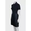 Blue pleated dress with tag