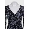 Printed bodycon dress with a V-neck