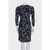 Printed bodycon dress with a V-neck