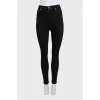 Чорні джинси skinny fit на високій посадці