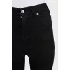 Чорні джинси skinny fit на високій посадці
