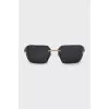 Black sunglasses with gold temples