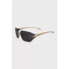 Black sunglasses with gold temples