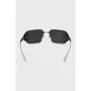 Black sunglasses with gold temples