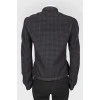 Black quilted bomber