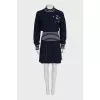 Blue suit with decor