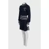 Blue suit with decor