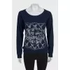 Vintage blue cashmere jumper