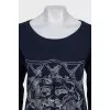 Vintage blue cashmere jumper