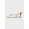 White leather mules with decoration