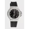 The watch is decorated with diamonds