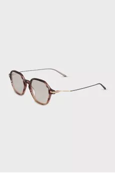 Brown sunglasses with logo