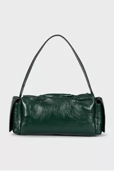 Green leather rectangular bag