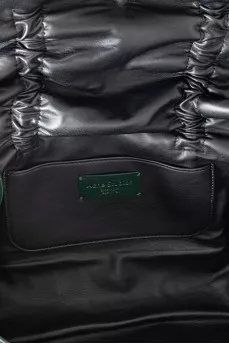 Green leather rectangular bag