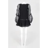 Black dress with transparent sleeves with lightning