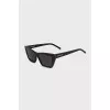Black cat eye sunglasses with logo