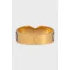 Rigid gold bracelet with enamel