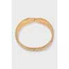 Rigid gold bracelet with enamel