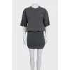 Fitted dress with a washed effect
