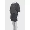 Fitted dress with a washed effect
