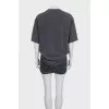 Fitted dress with a washed effect
