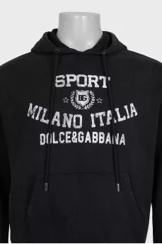 Men's black printed tracksuit