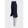 High-waisted skirt with a frill at the bottom