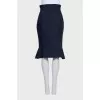 High-waisted skirt with a frill at the bottom