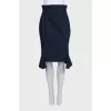 High-waisted skirt with a frill at the bottom