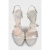 Silver leather sandals