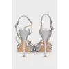 Silver leather sandals