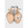 Silver leather sandals